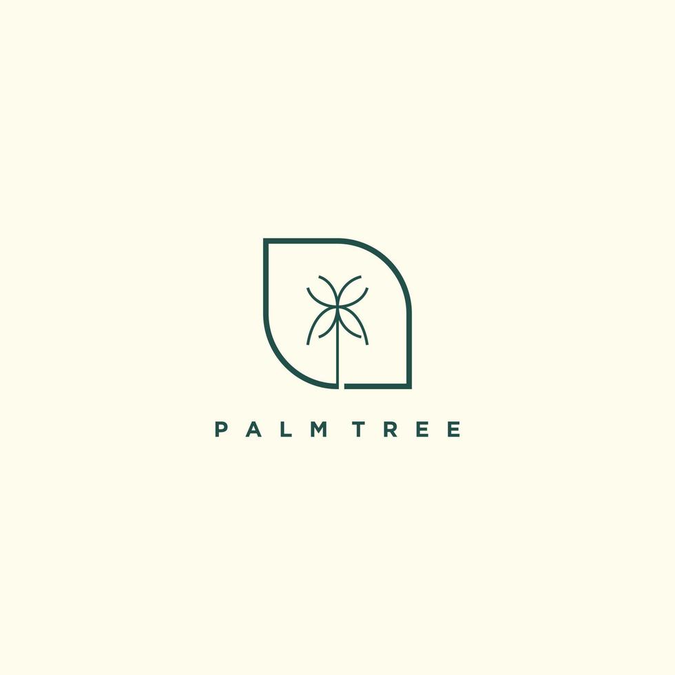 palma albero logo design con unico concetto vettore