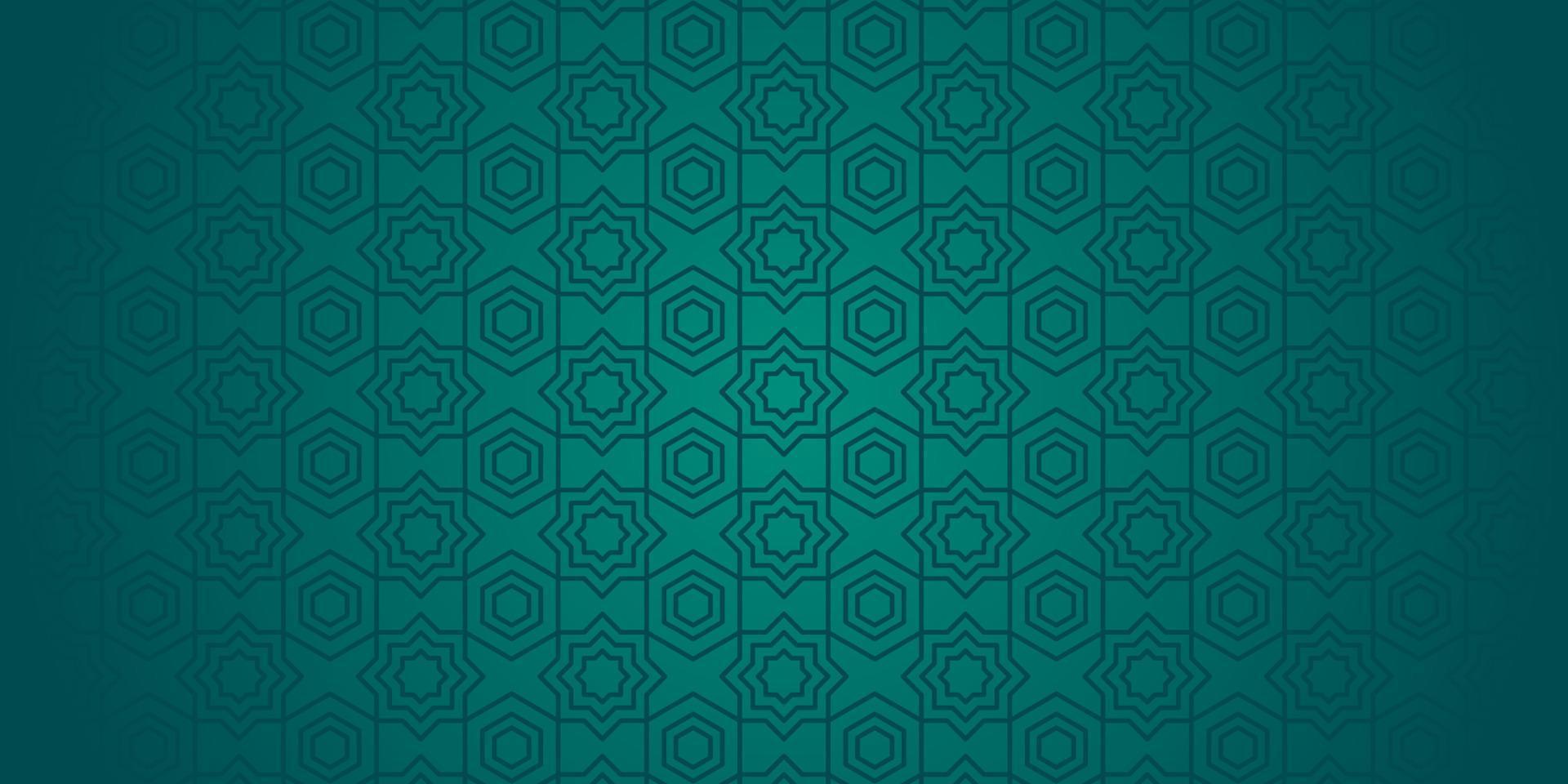 vettore piatto Arabo modello sfondo verde colore
