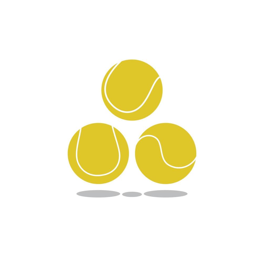 design del logo palla da tennis vettore