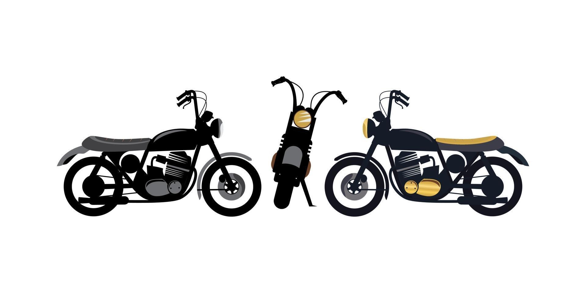 illustrazione di design motocicletta vintage retrò vettore