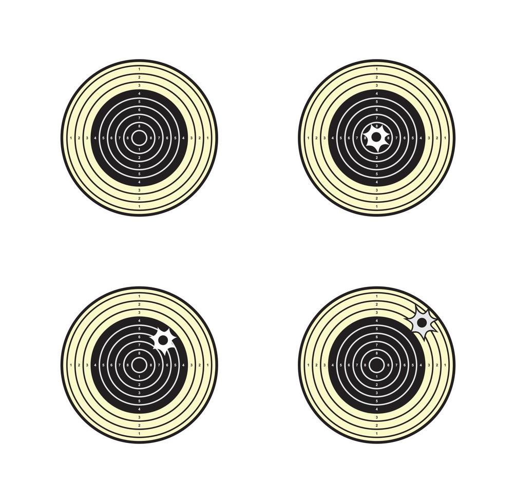 design tradizionale del bersaglio del fucile ad aria compressa vettore