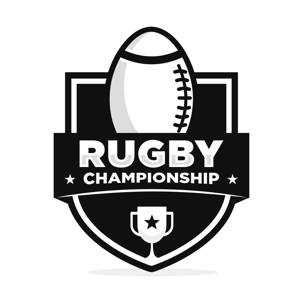 Rugby logo design vettore illustrazione