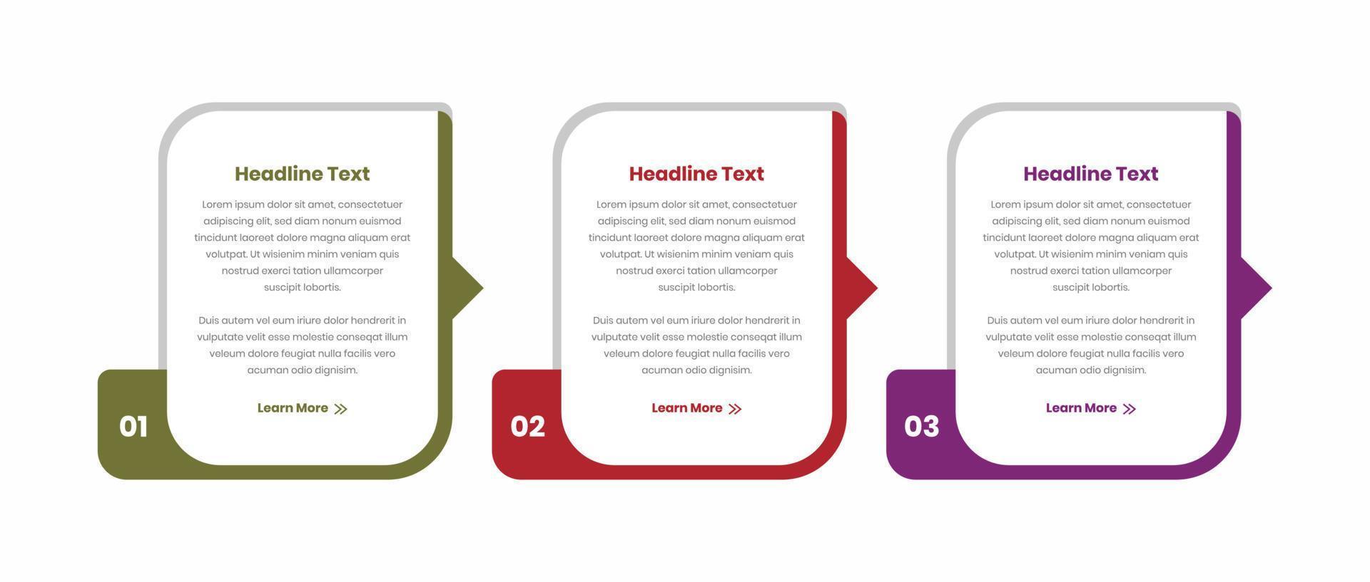 minimalista moderno passaggi Infografica testo presentazione modello vettore