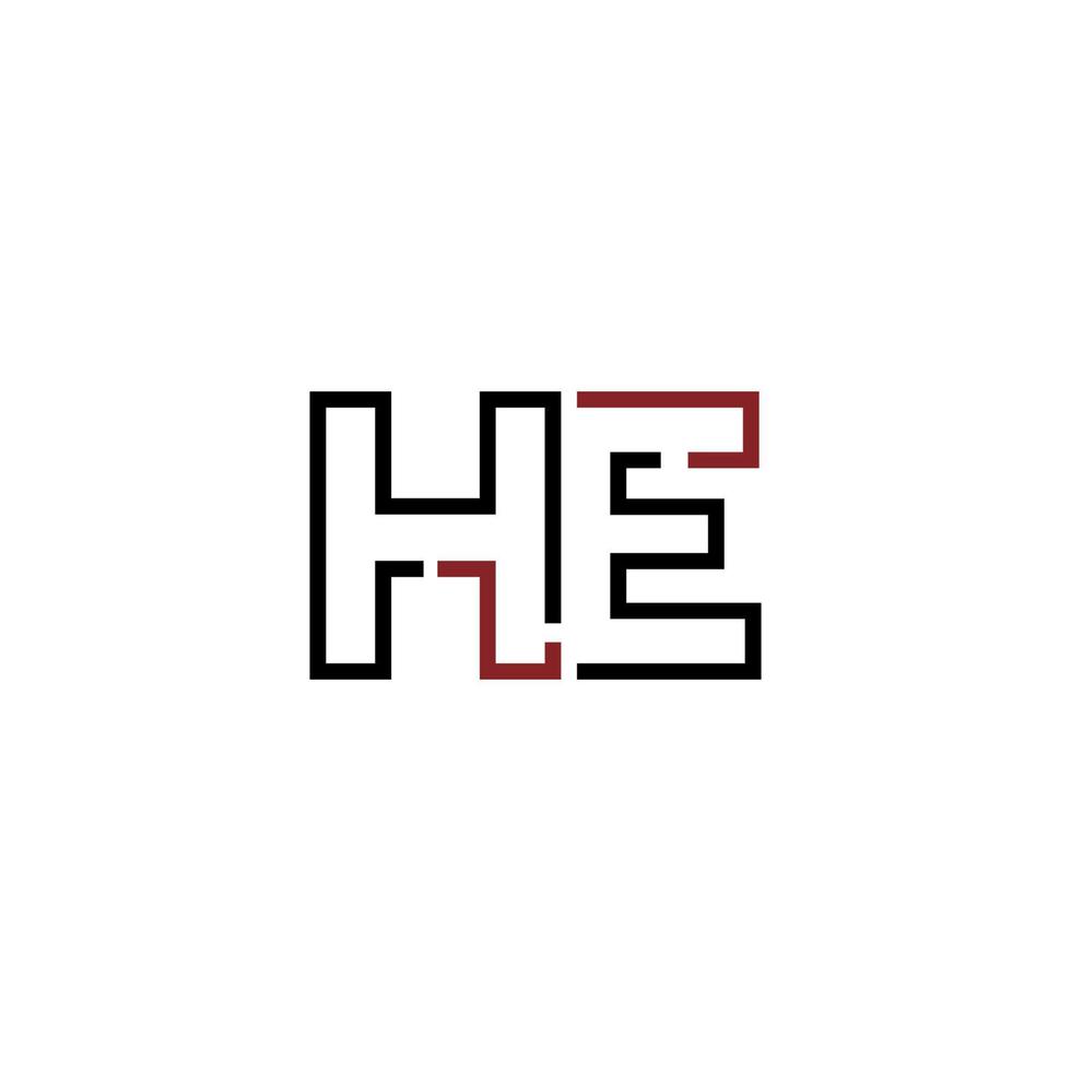 astratto lettera lui logo design con linea connessione per tecnologia e digitale attività commerciale azienda. vettore