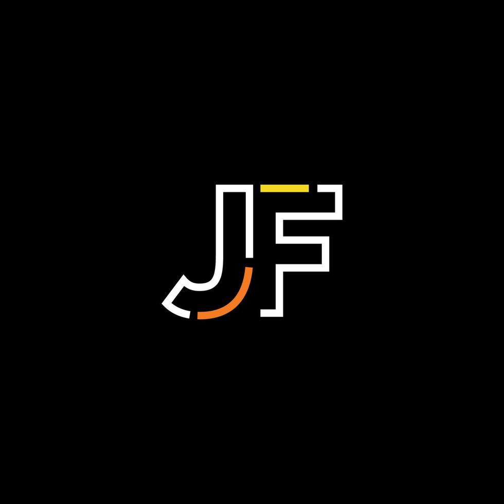 astratto lettera jf logo design con linea connessione per tecnologia e digitale attività commerciale azienda. vettore