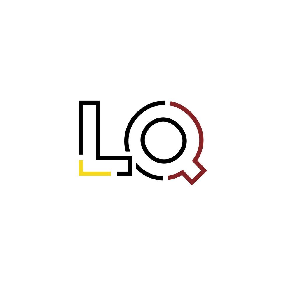 astratto lettera lq logo design con linea connessione per tecnologia e digitale attività commerciale azienda. vettore