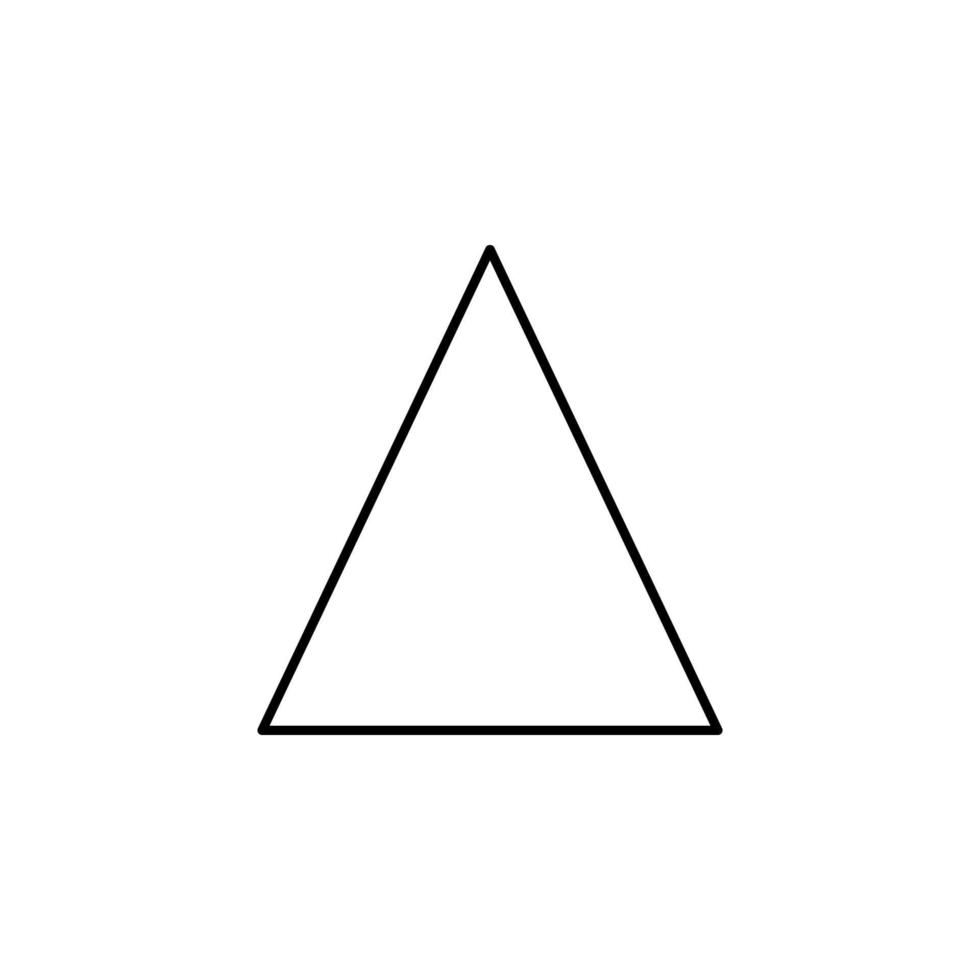 isoscele triangolo vettore icona