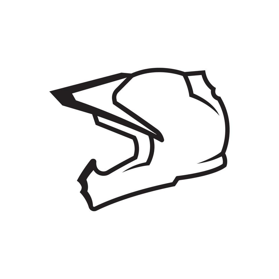 modello di progettazione di logo di vettore di casco da motociclista