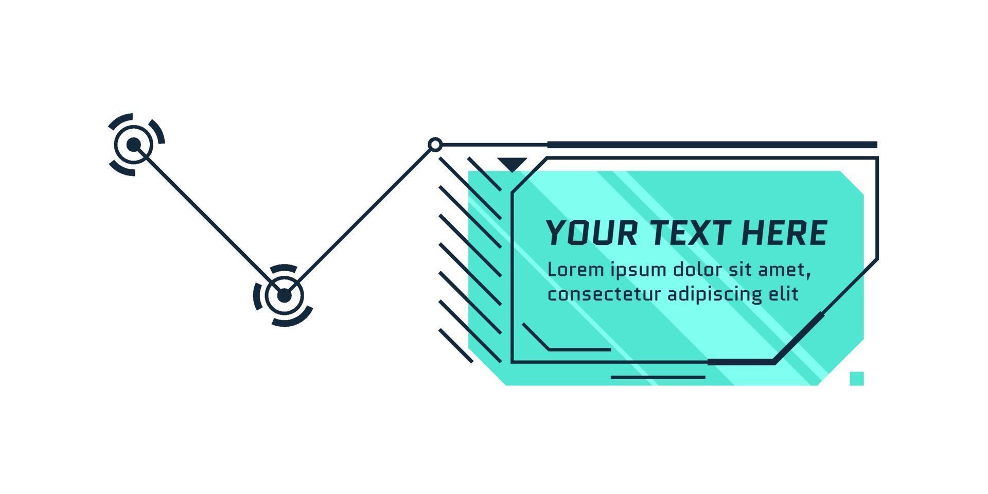 hud titolo callout stile futuro. infografica call out box bar e moderno modello di layout cornice digitale informazioni. interfaccia utente e elemento casella di testo gui. illustrazione vettoriale