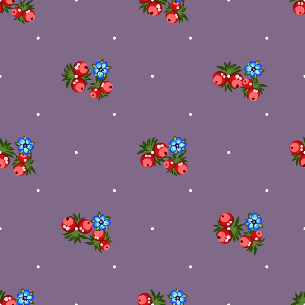 seamless pattern di bacche vettore