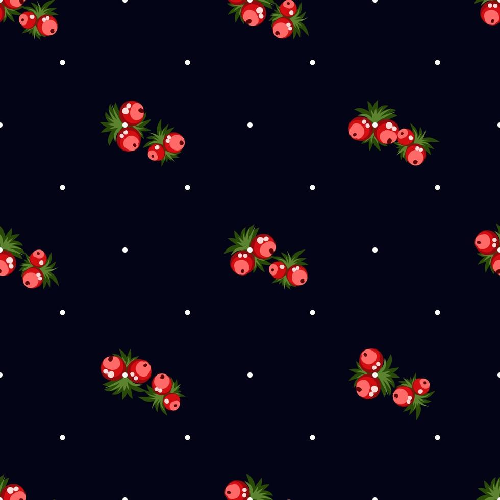 seamless pattern di bacche vettore