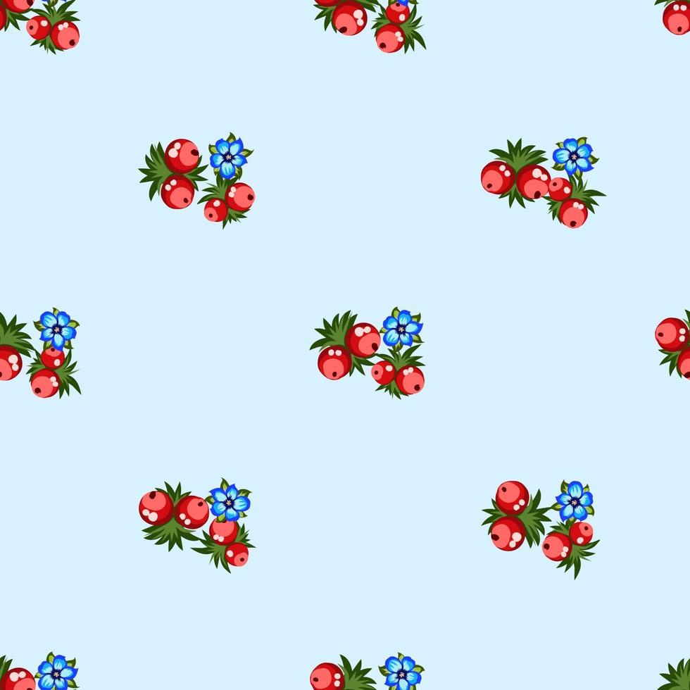 seamless pattern di bacche vettore