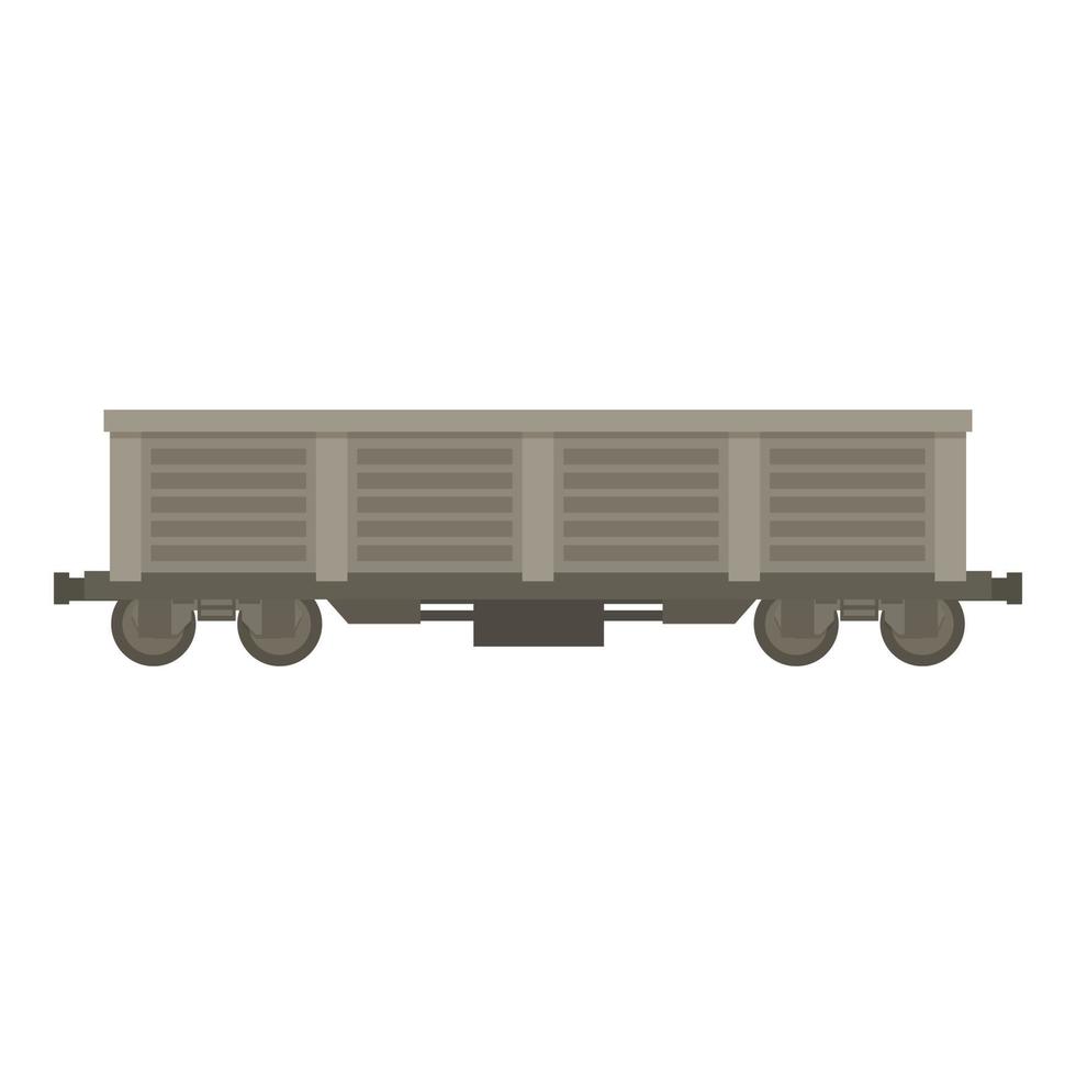 acciaio carico icona cartone animato vettore. treno carro vettore