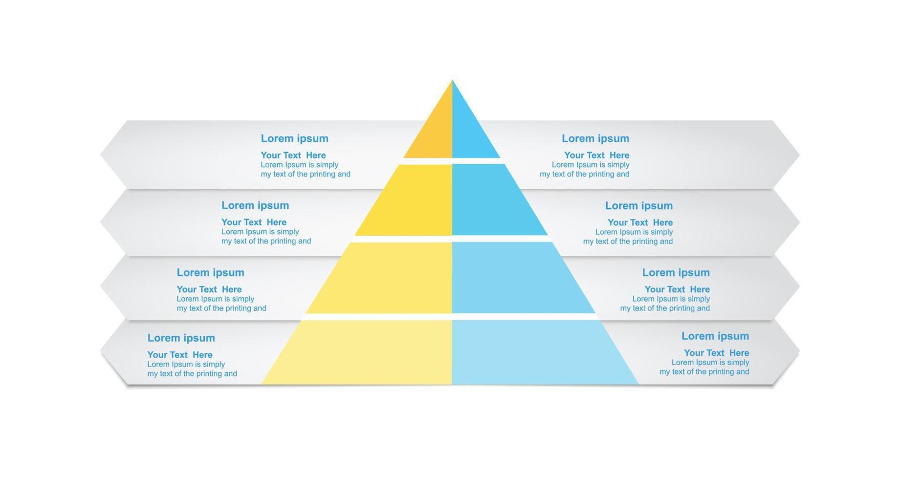 piramide infografica modello. vettore illustrazione.