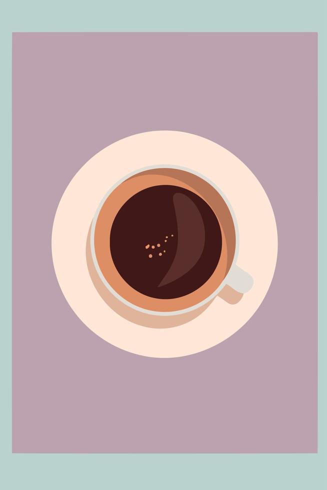 caffè tazza nel superiore Visualizza vettore