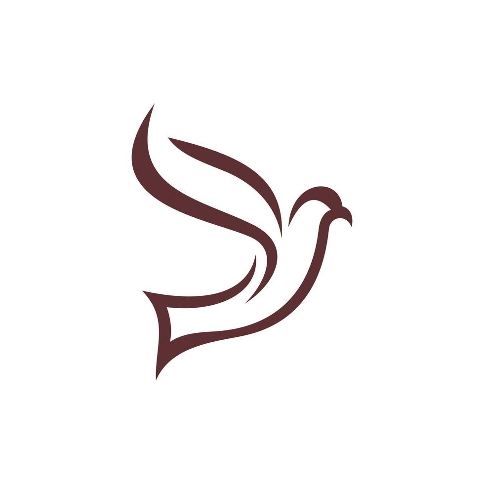 volante uccello moderno semplice logo vettore