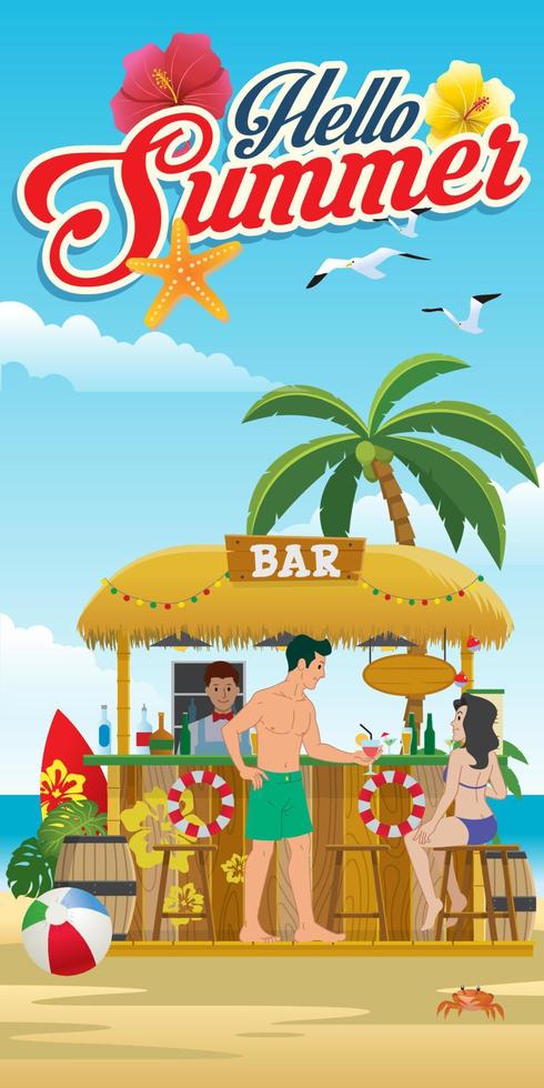 tiki bar aviatore vettore