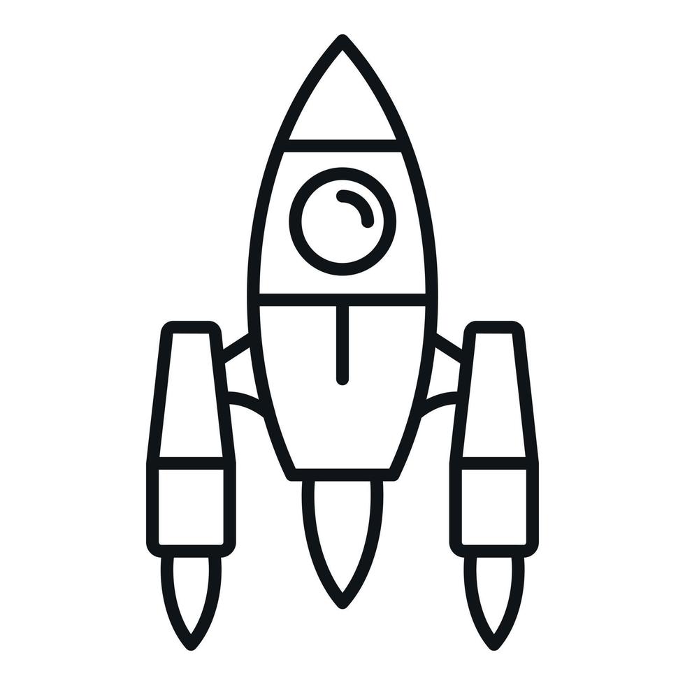 navicella spaziale icona schema vettore. razzo spazio vettore