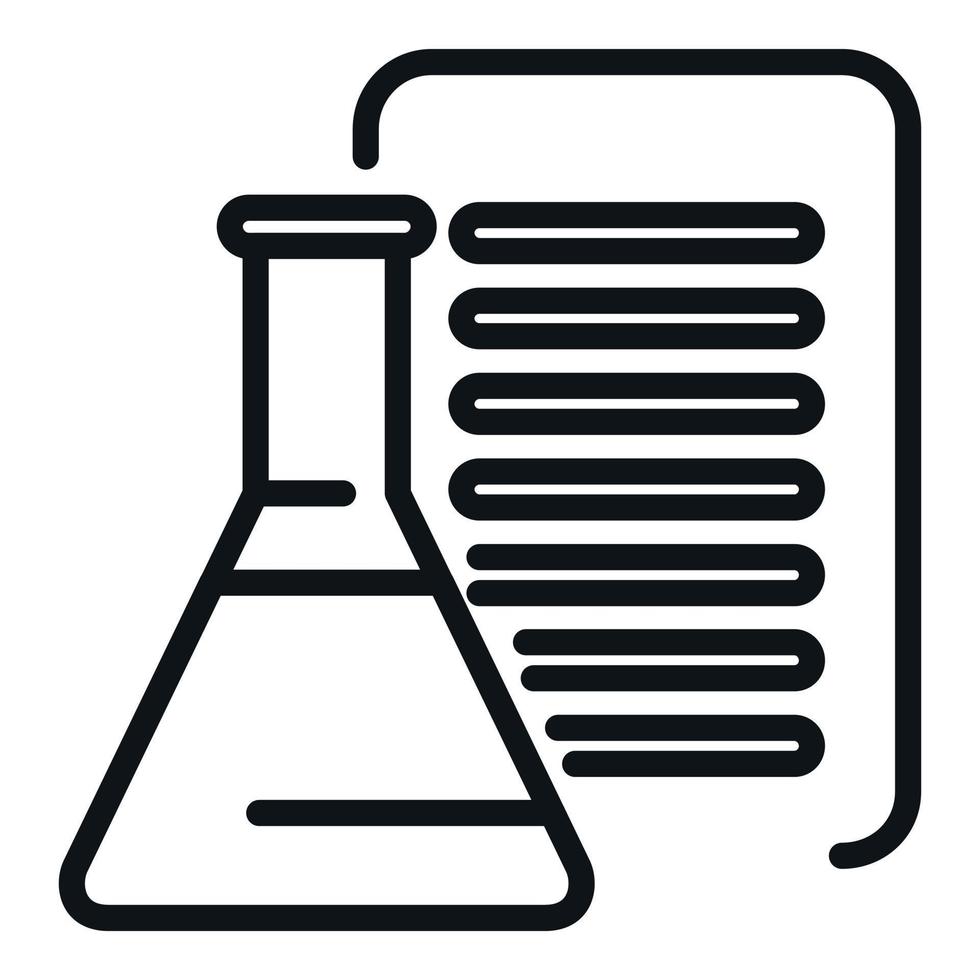 laboratorio test borraccia icona schema vettore. scudo sistema vettore