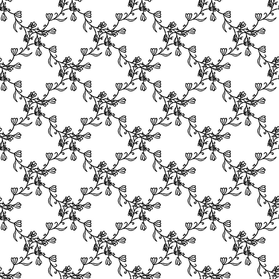 senza soluzione di continuità floreale modello. scarabocchio floreale sfondo. primavera modello vettore