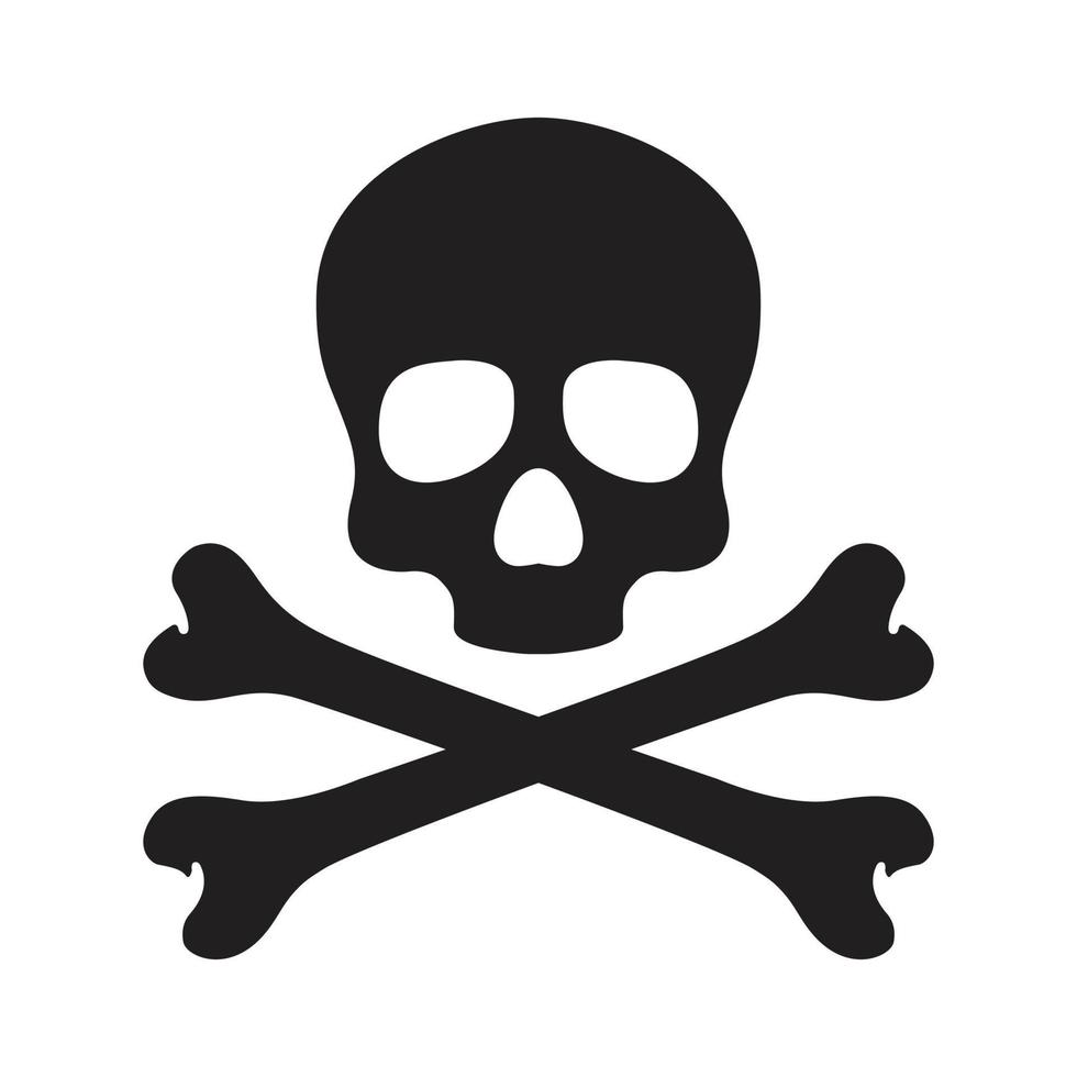 cranio pirata vettore icona logo osso Halloween illustrazione