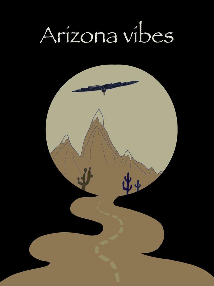 Arizona vibrazioni vettore mano disegnato illustrazione