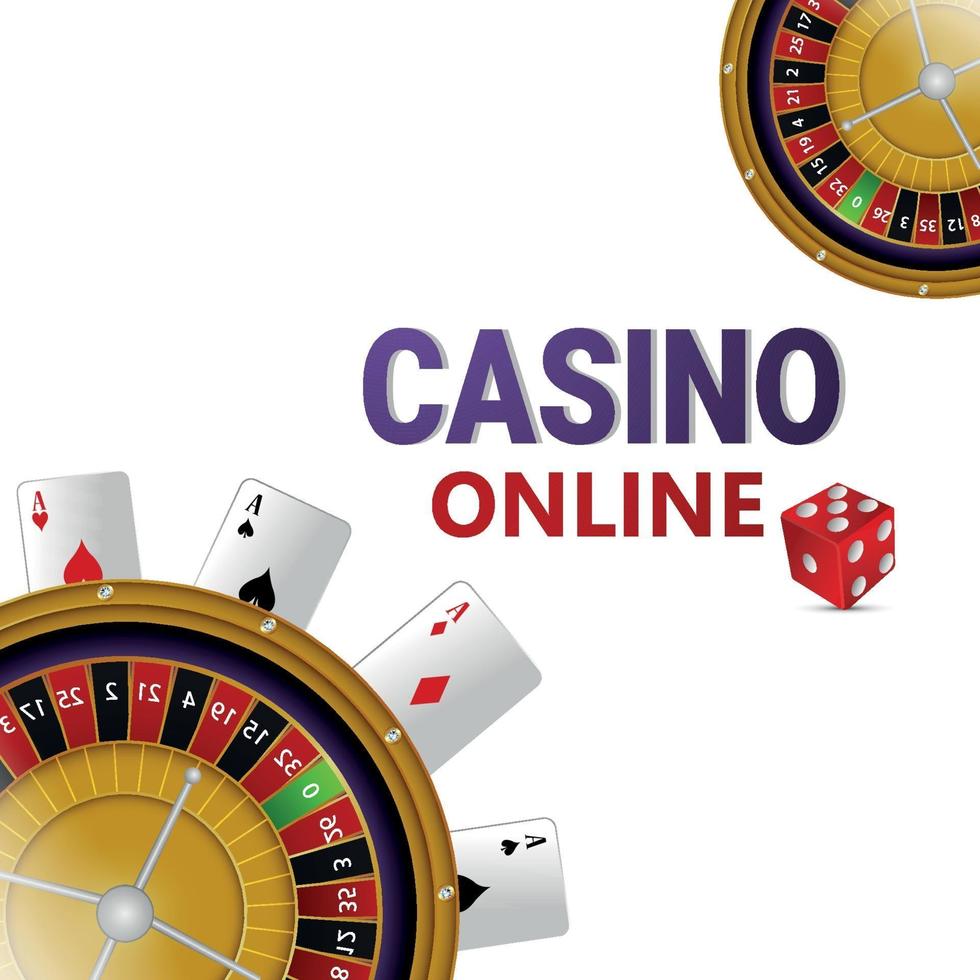 invito VIP di lusso del casinò con ruota della roulette e carte da gioco vettore