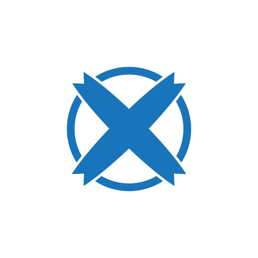 X logo design facile orecchiabile X design sconosciuto icona a6 vettore