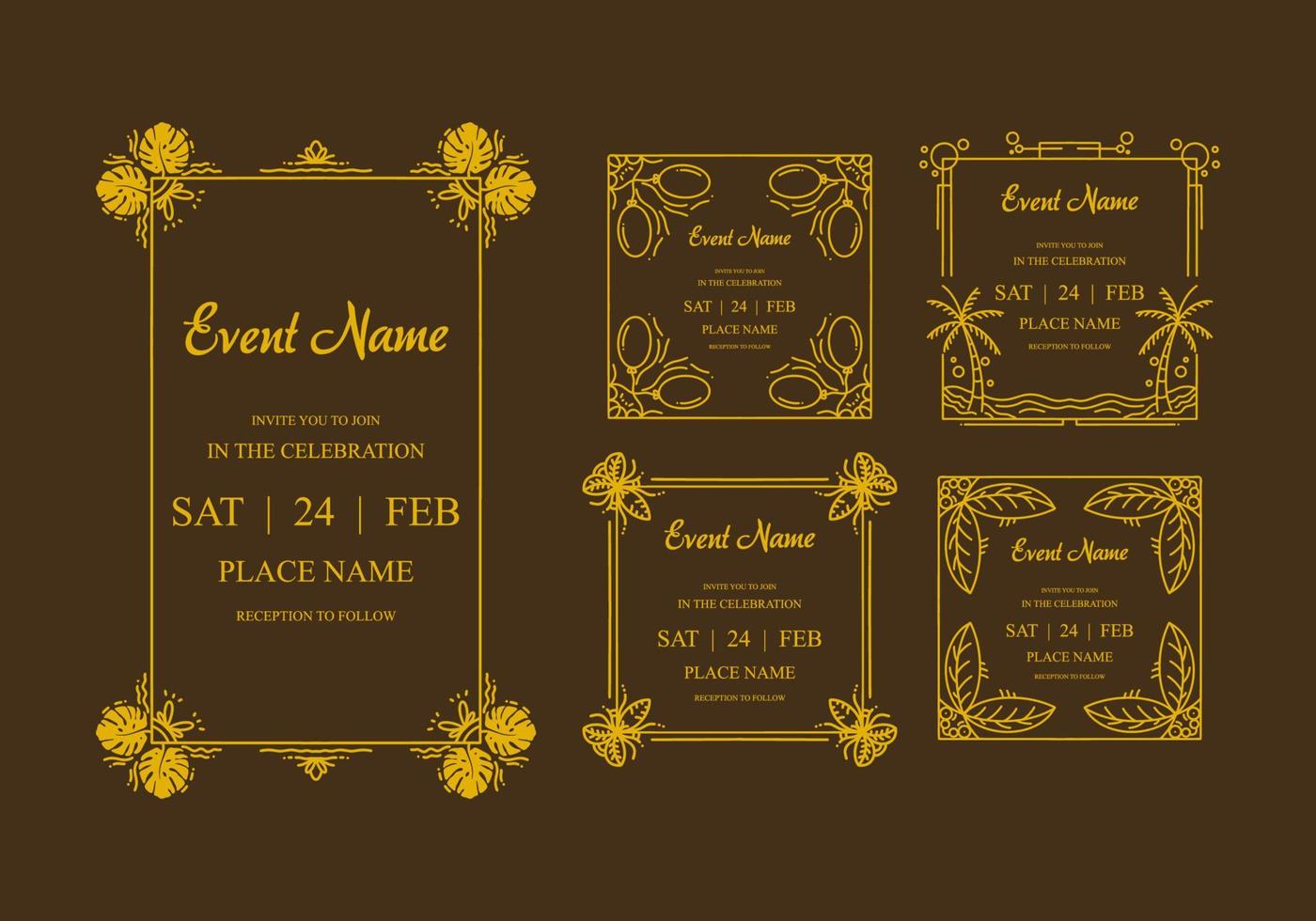 elegante Vintage ▾ telaio design per invito carta vettore