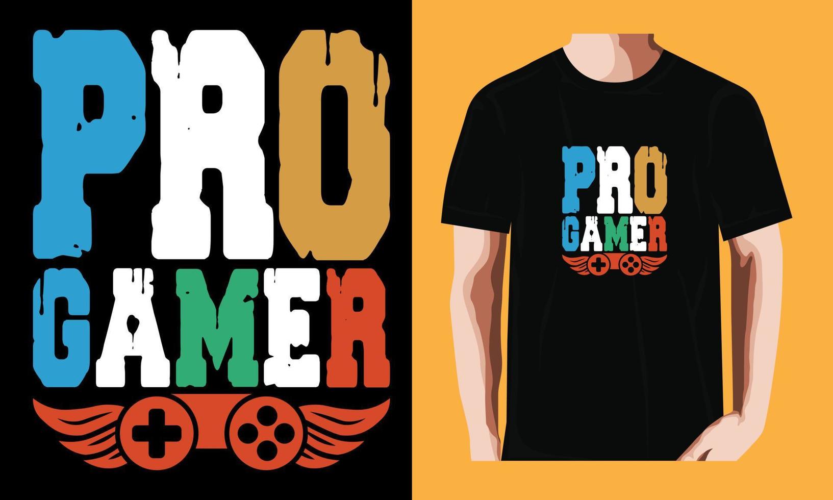 professionista gamer t camicia design vettore