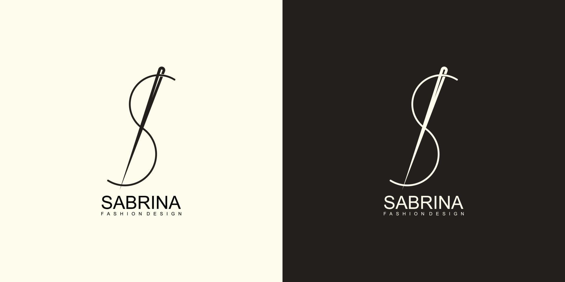 sarto logo design con unico concetto vettore