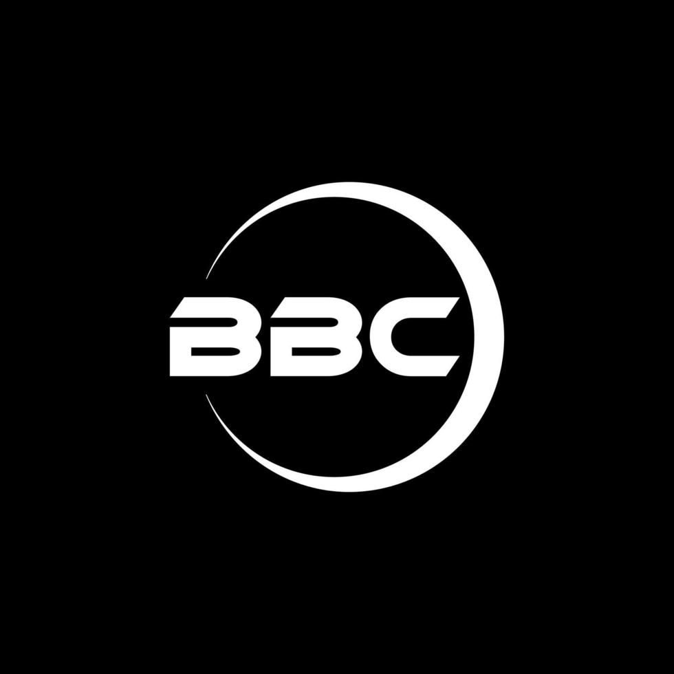 bbc lettera logo design nel illustrazione. vettore logo, calligrafia disegni per logo, manifesto, invito, eccetera.