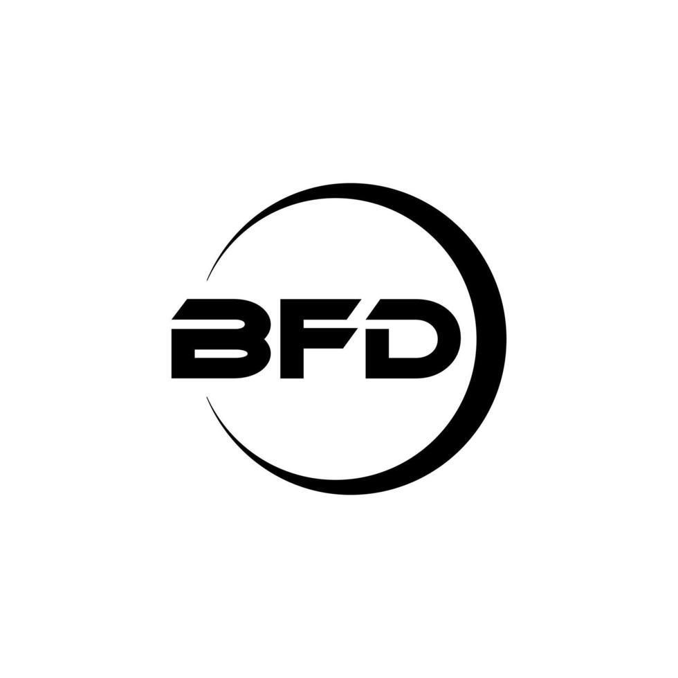 bfd lettera logo design nel illustrazione. vettore logo, calligrafia disegni per logo, manifesto, invito, eccetera.