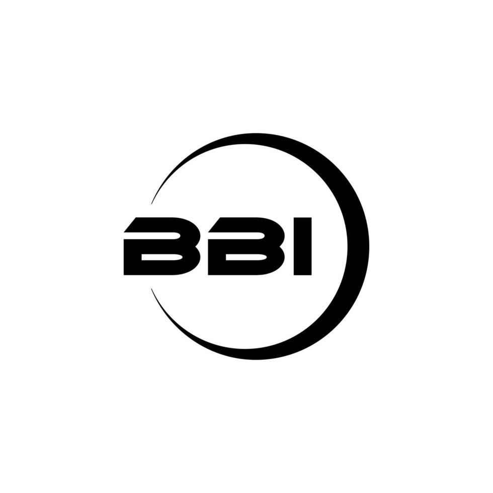 bbi lettera logo design nel illustrazione. vettore logo, calligrafia disegni per logo, manifesto, invito, eccetera.