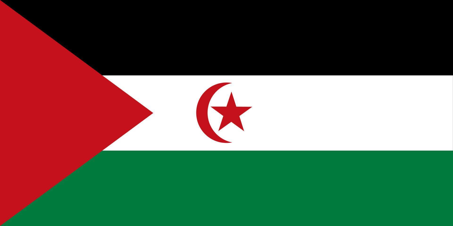 occidentale sahara bandiera semplice illustrazione per indipendenza giorno o elezione vettore