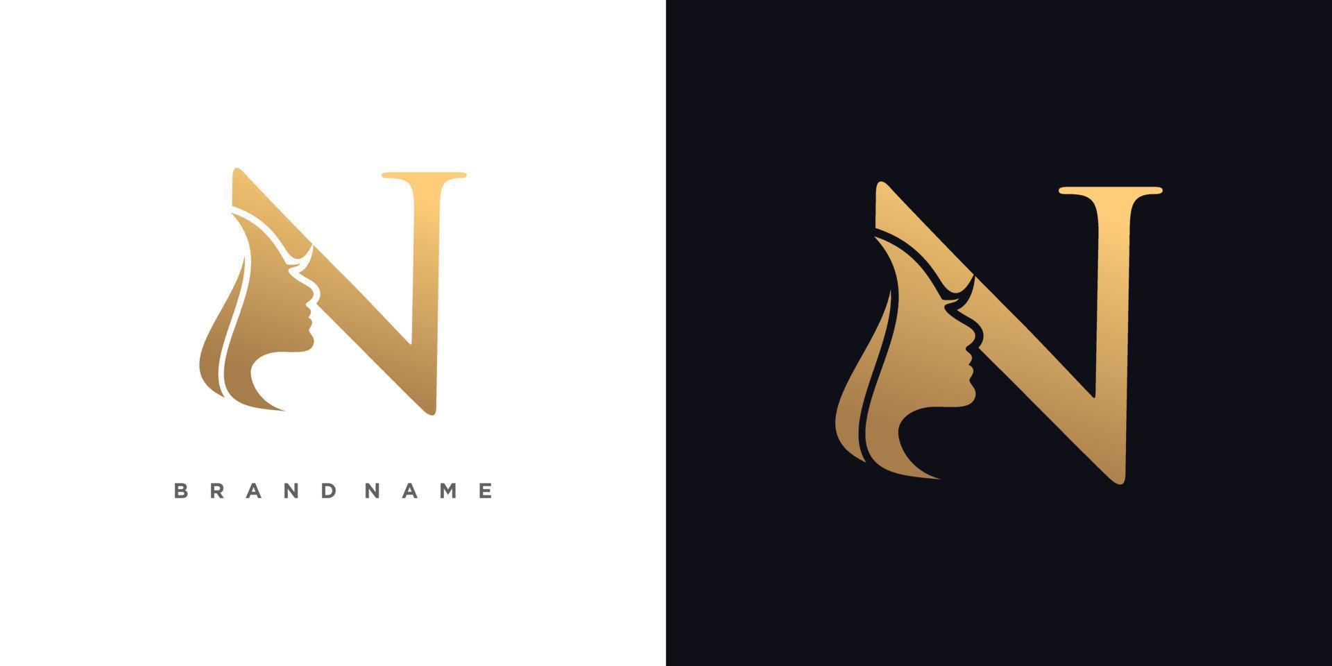 lettera logo design idea per bellezza con moderno stile vettore