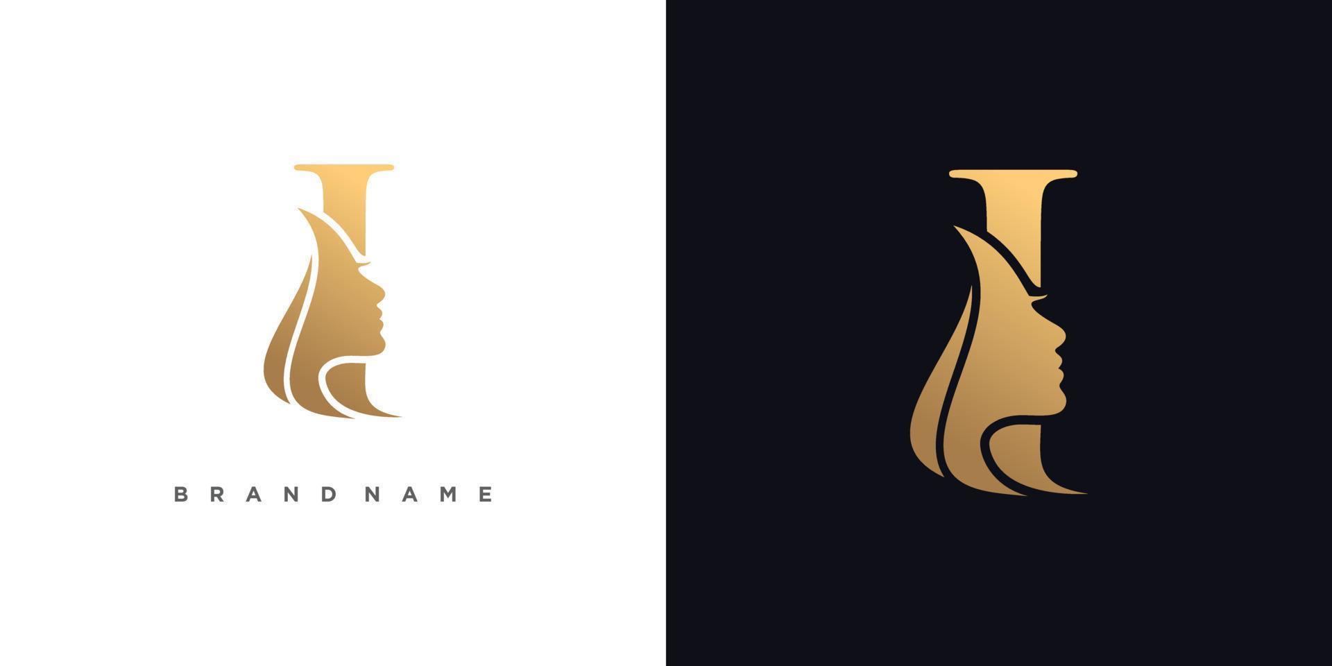 lettera logo design idea per bellezza con moderno stile vettore