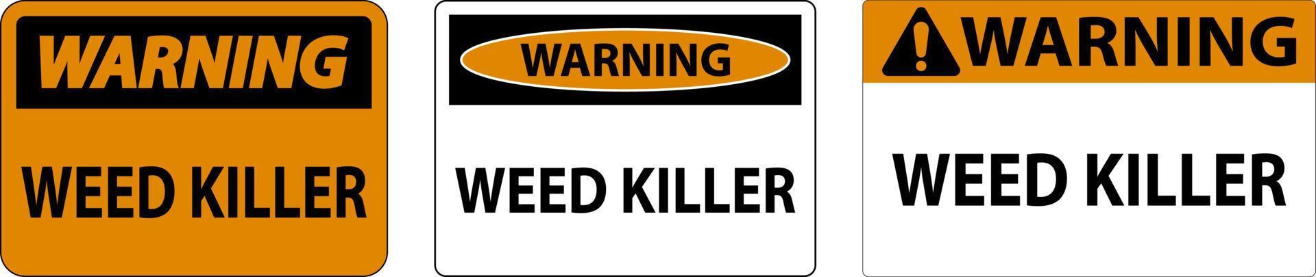 avvertimento cartello erba uccisore su bianca sfondo vettore