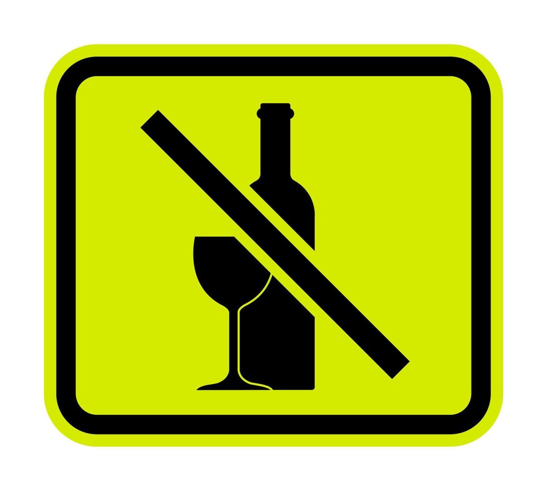 nessun segno di bere, niente alcol, attività vietata vettore