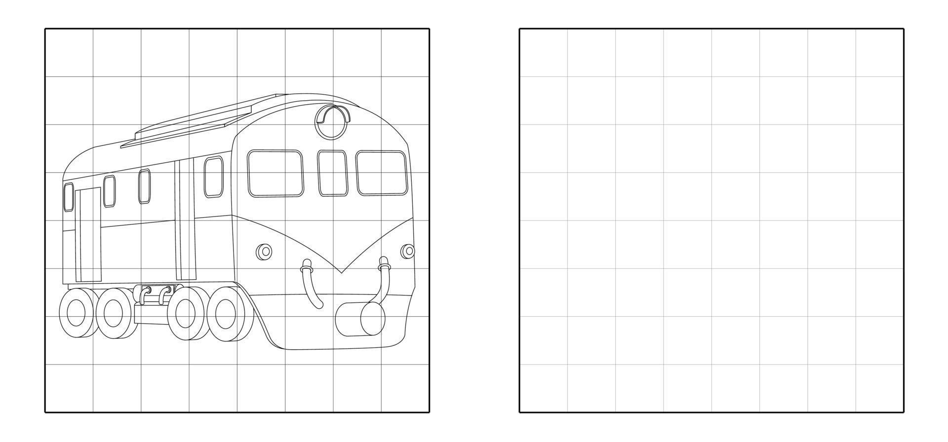 copia l'immagine del cartone animato del treno vettore