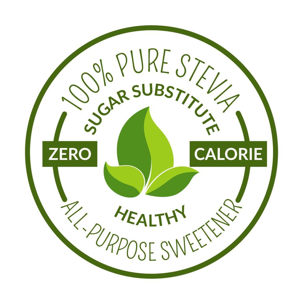 zucchero sostituto salutare e puro Stevia Prodotto vettore