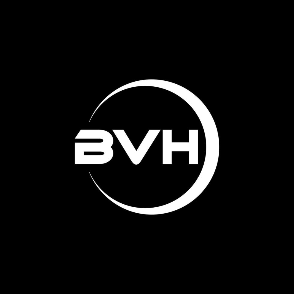 bvh lettera logo design nel illustrazione. vettore logo, calligrafia disegni per logo, manifesto, invito, eccetera.