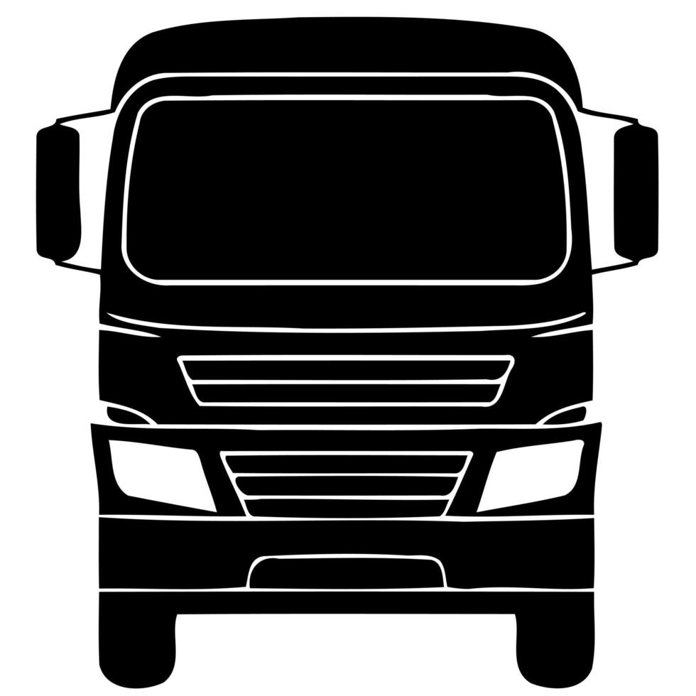 moderno camion davanti Visualizza vettore
