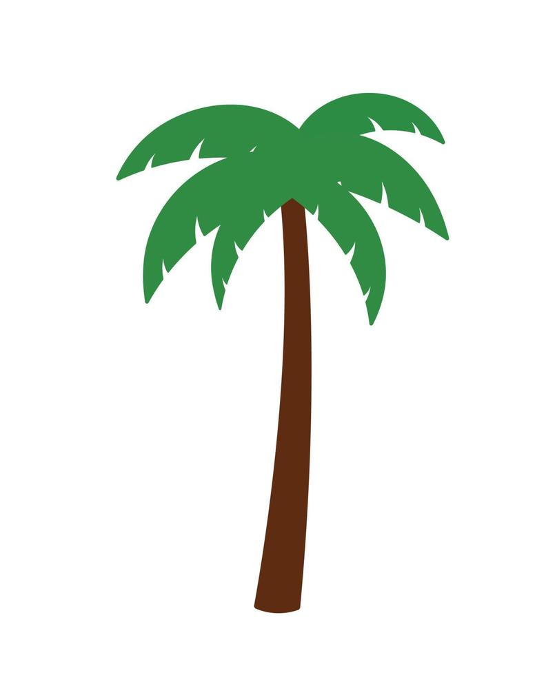 palma e Noce di cocco albero icona vettore illustrazione per estate elemento