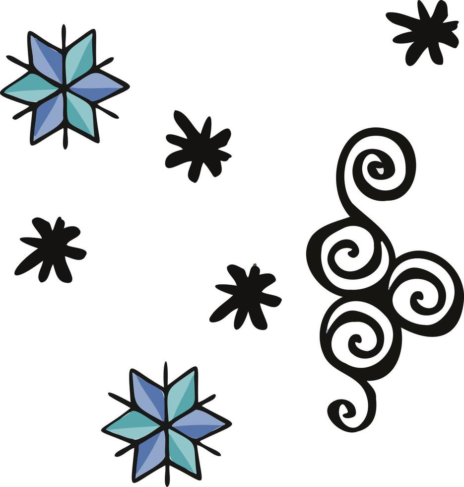 fiocco di neve simbolo originale modello cartone animato vettore