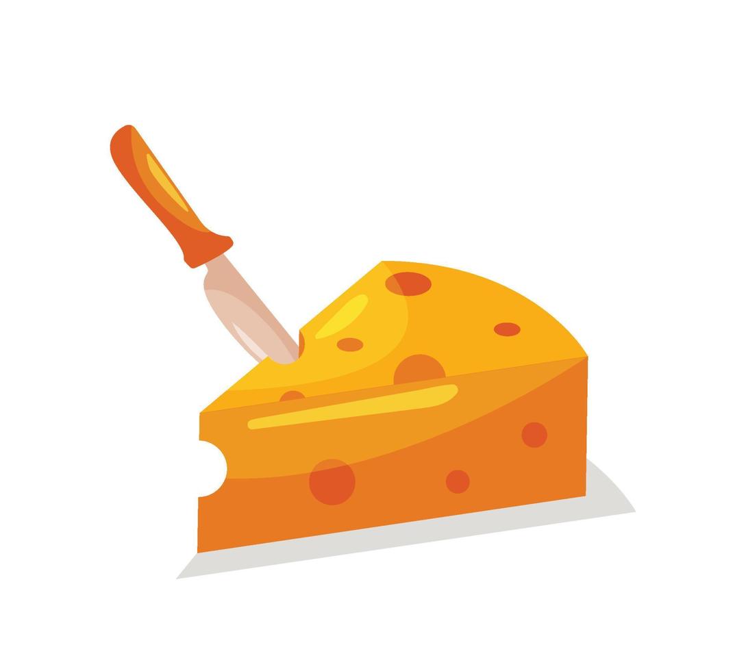 formaggio cartone animato. mano disegnato isolato vettore illustrazione