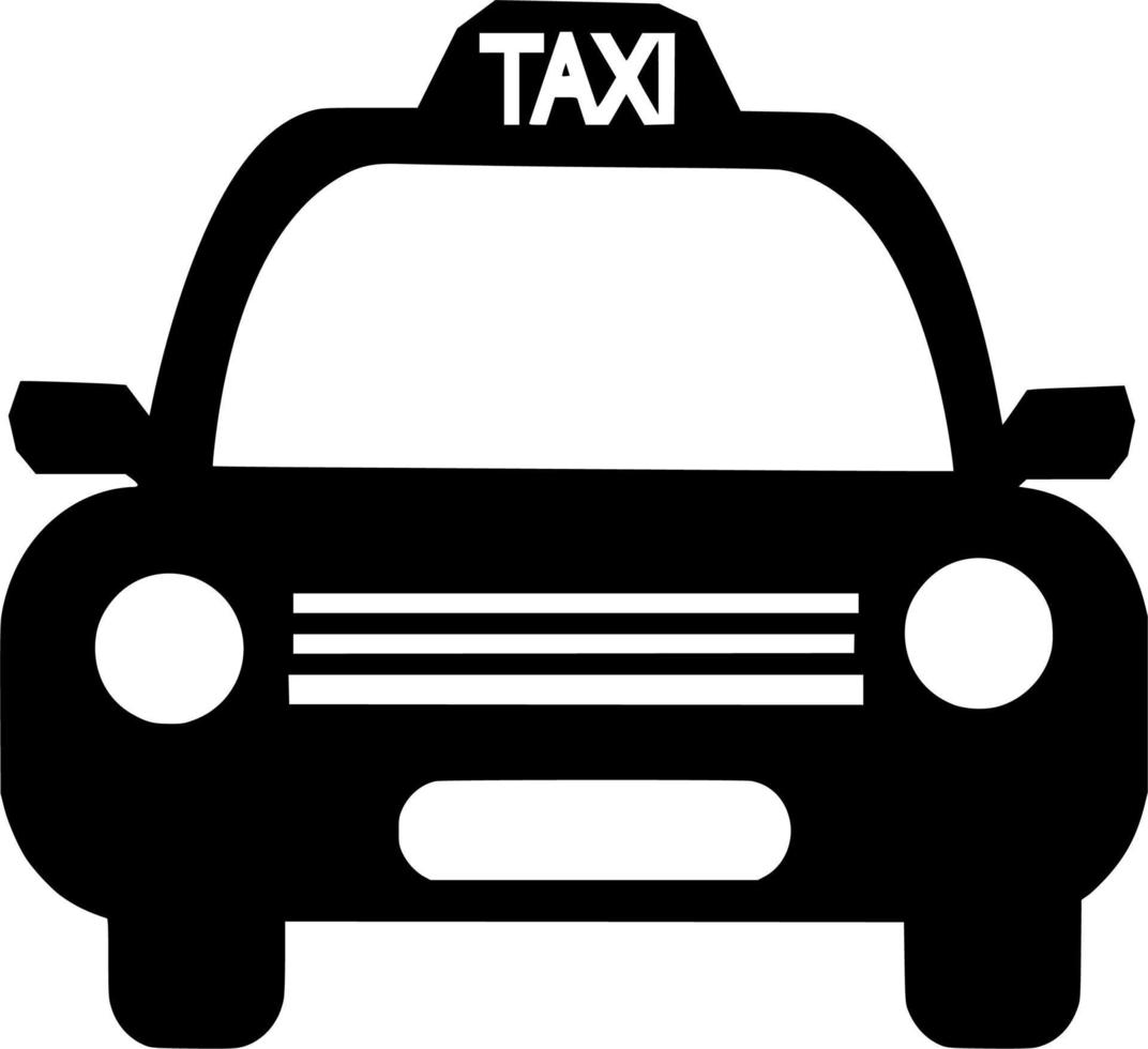 vettore silhouette di Taxi su bianca sfondo