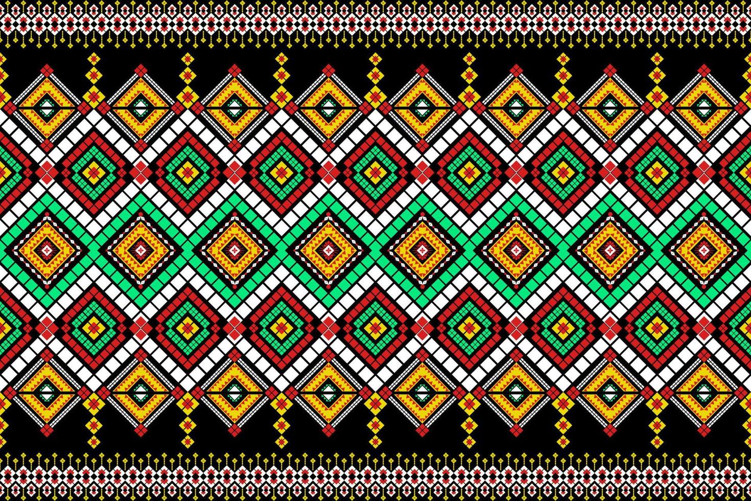 senza soluzione di continuità geometrico etnico asiatico orientale e tradizione modello design per struttura e sfondo. seta e tessuto modello decorazione per tappeto, tailandese vestiario, involucro e sfondo vettore