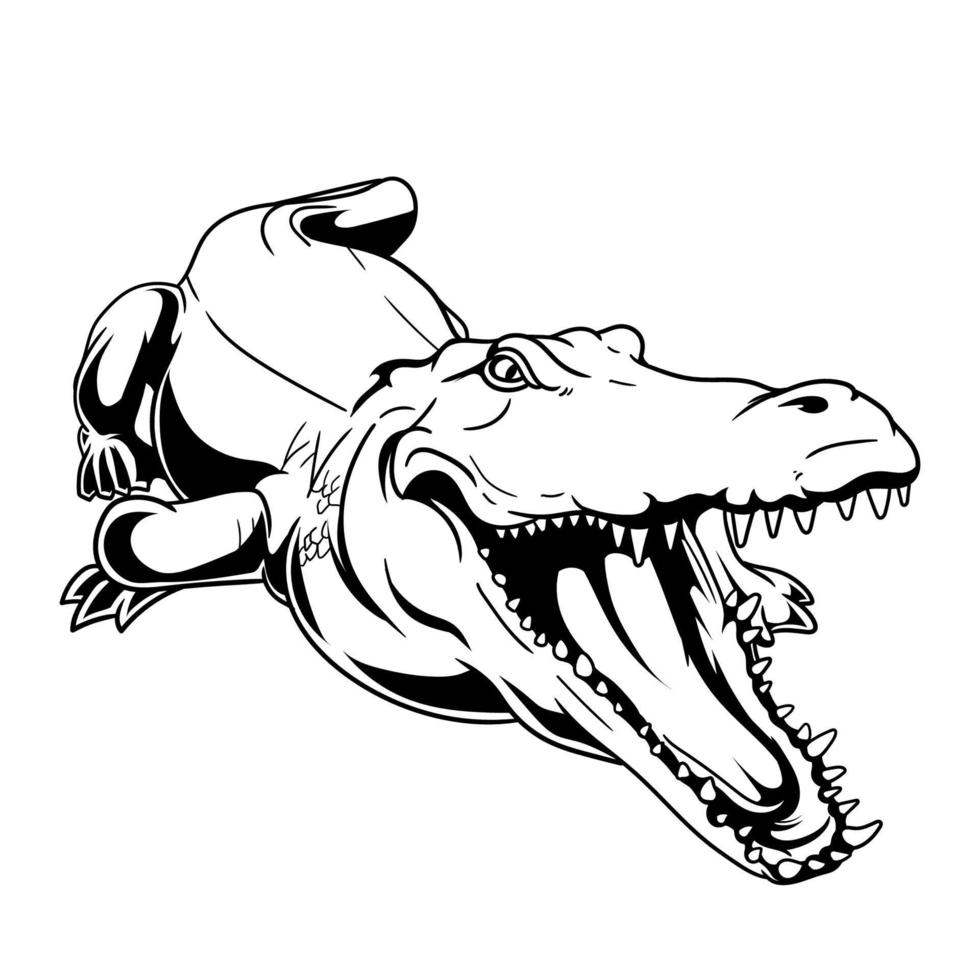 vettore di coccodrillo design su bianca sfondo