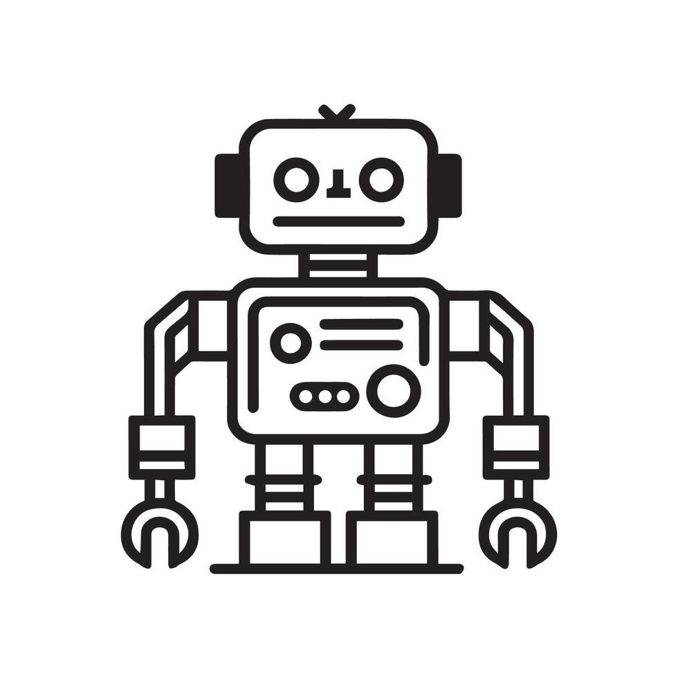 robot schema icona vettore, generativo ai vettore